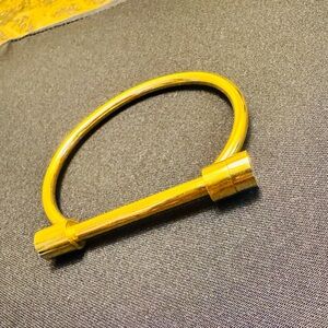 Titanium Steel D Shape Bar Screw and Shackle Cuff Bangle Bracelet